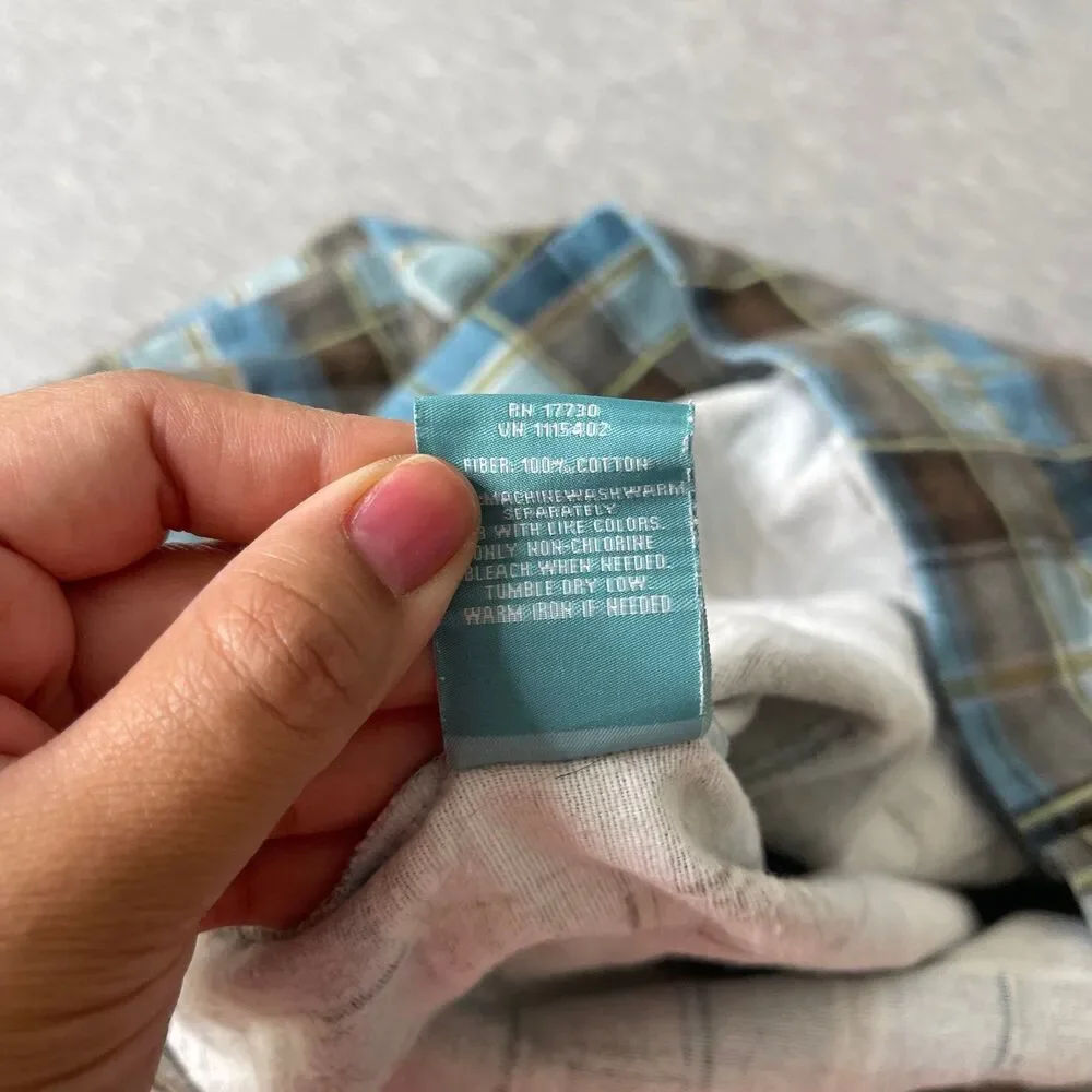 Target Home Y2K Vintage Blue Plaid Cotton Pillowcase